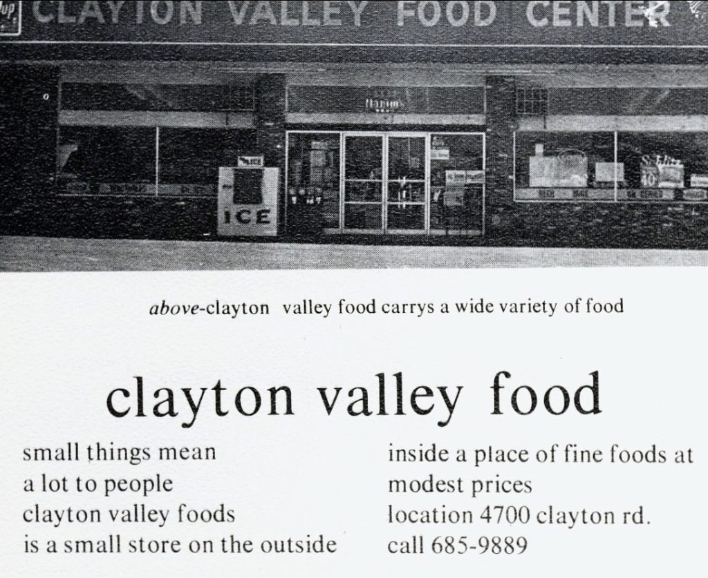 Claycord Online Museum The Clayton Valley Food Center (Then & Now