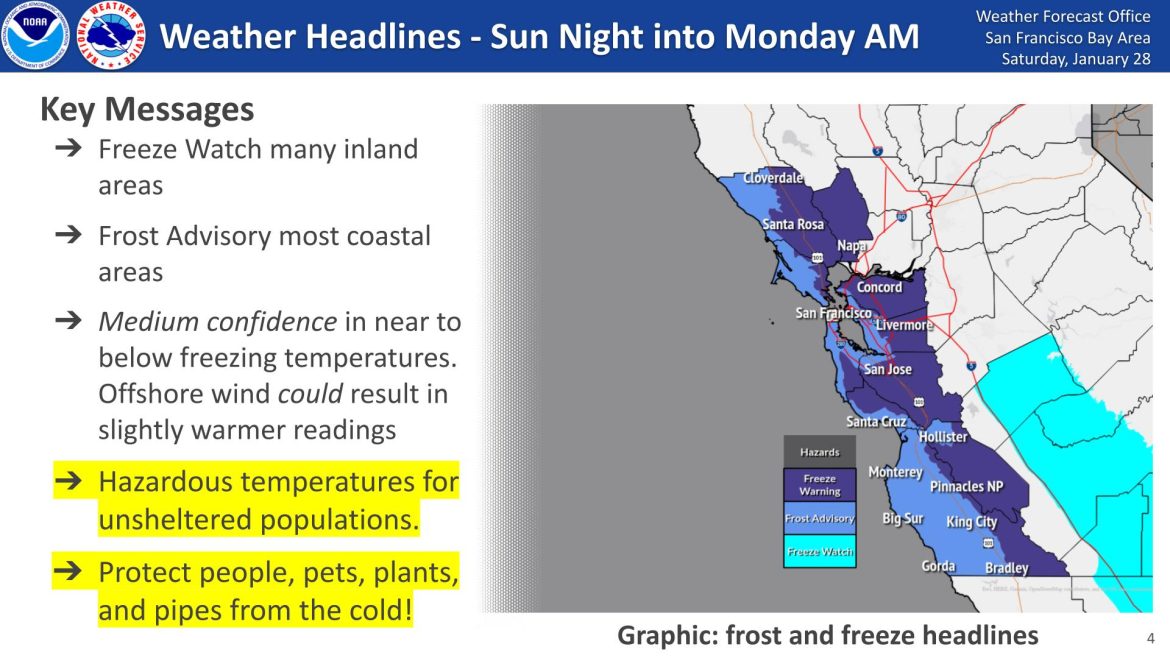 Freeze Warning Issued For Contra Costa County - Temperatures Expected ...