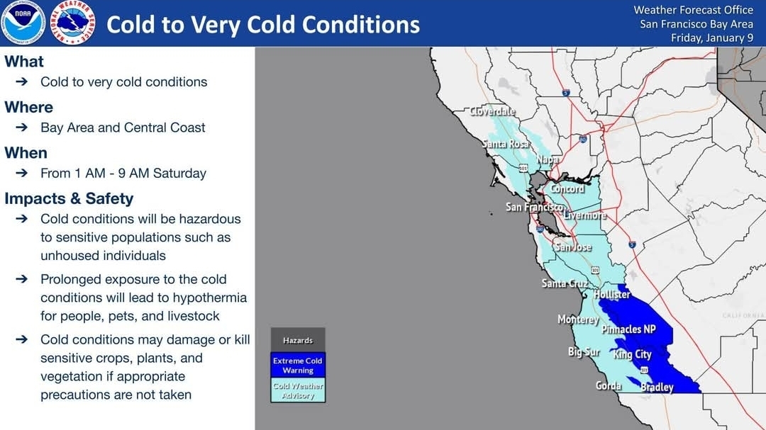 Cold Weather Advisory Issued For The Bay Area - CLAYCORD.com